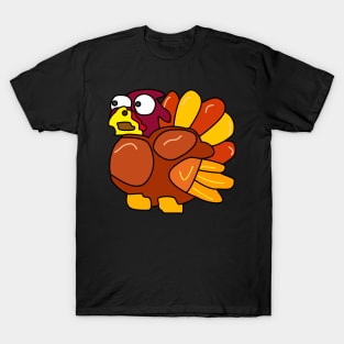 Chicken Turkey (eyes looking to the left and facing the left side) - Thanksgiving T-Shirt